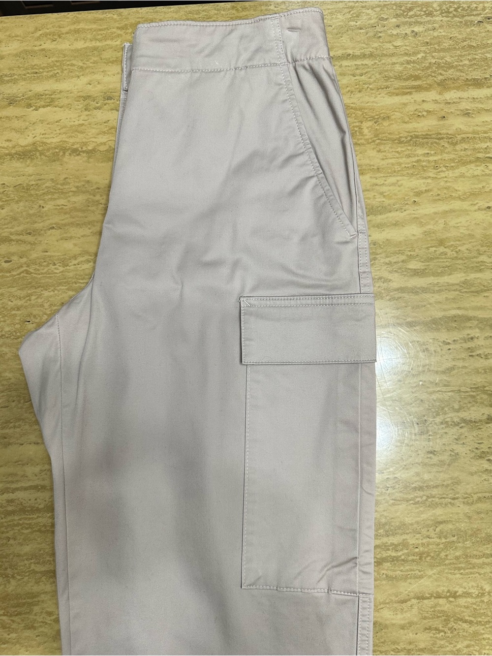Calvin Klein Beige Wide Leg Cargo Pants - Picture 9 of 11